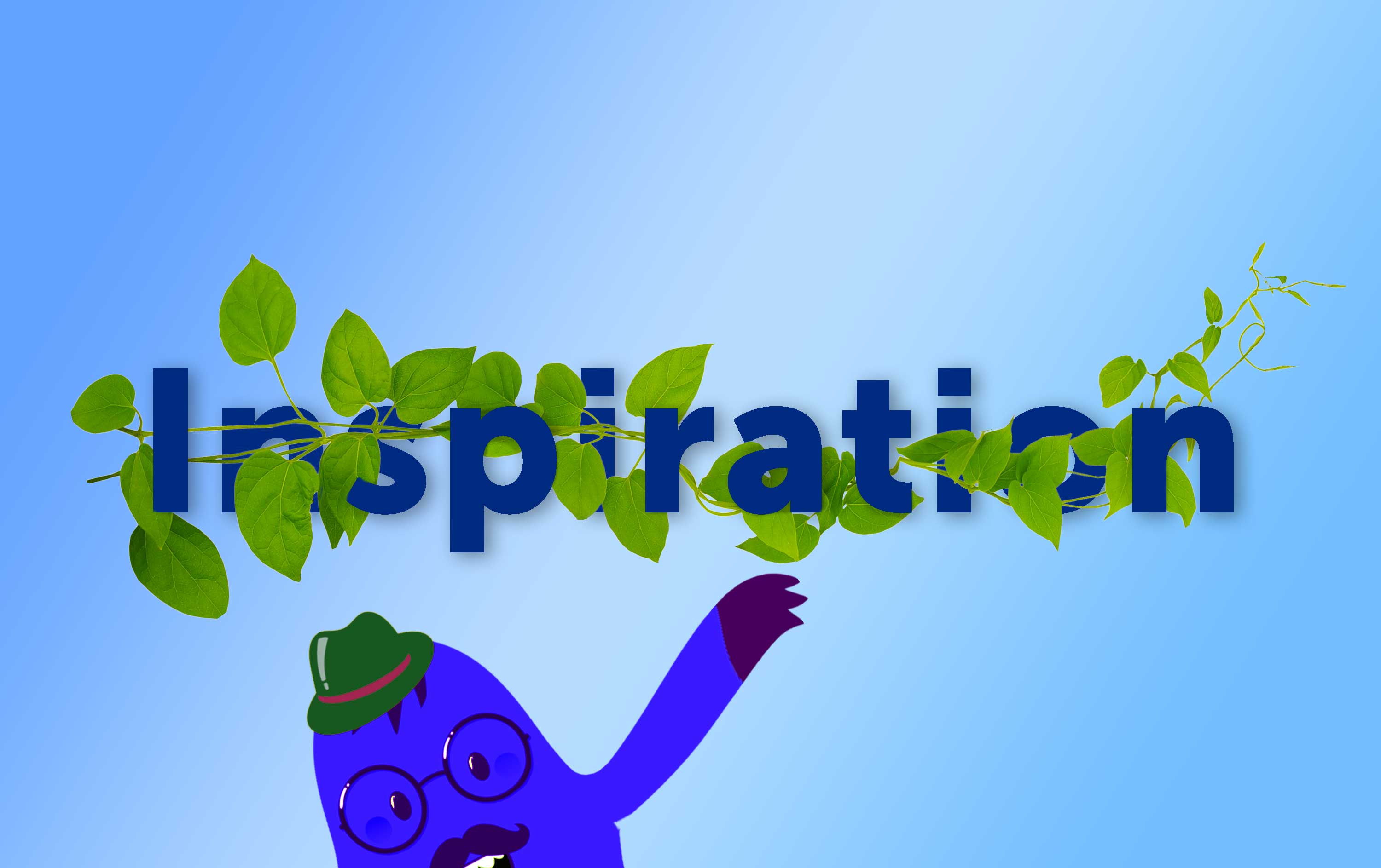 Photoshop puppet man weaving text in and out